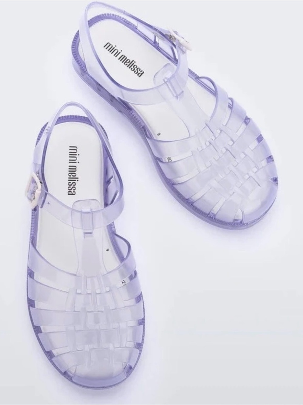 Mini Melissa Possession Jelly Fisherman Sandals in Clear, Big Kids size 3
